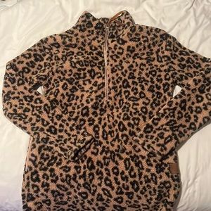 Cheetah fluffy hoodie